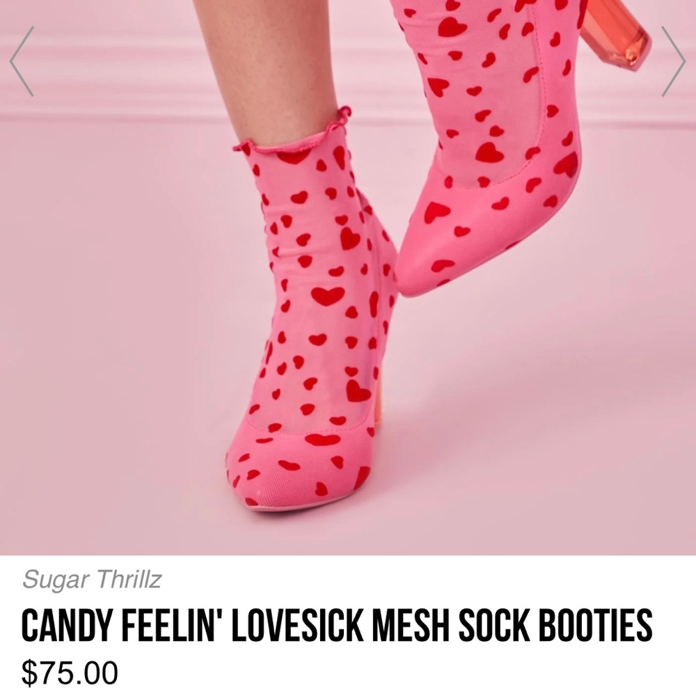 CANDY FEELIN' LOVESICK MESH SOCK BOOTIES